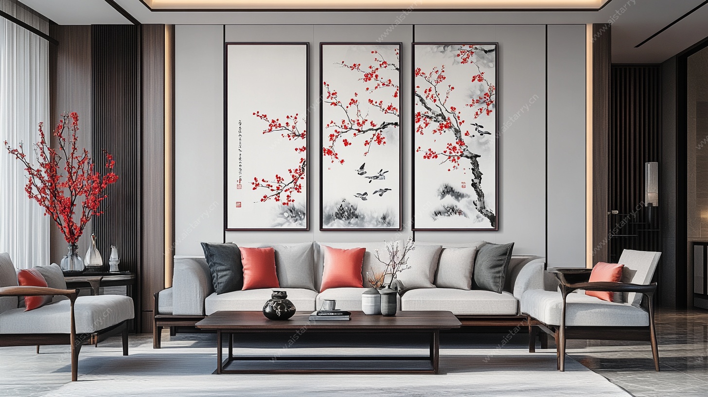 新中式客厅装饰优雅空间