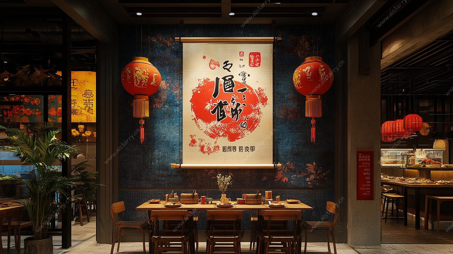 中式餐厅古风典雅场景