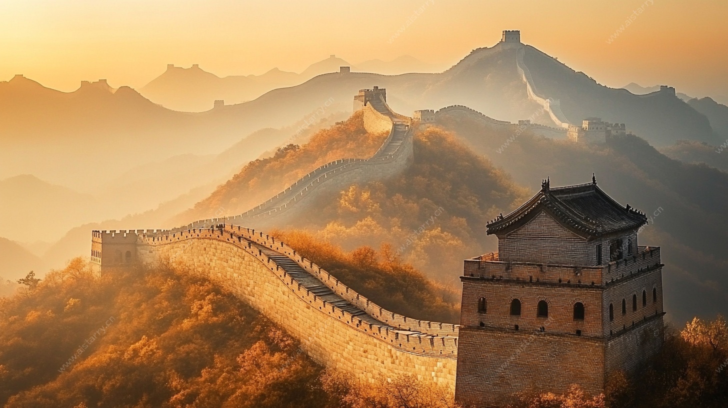 秋日壮丽长城美景