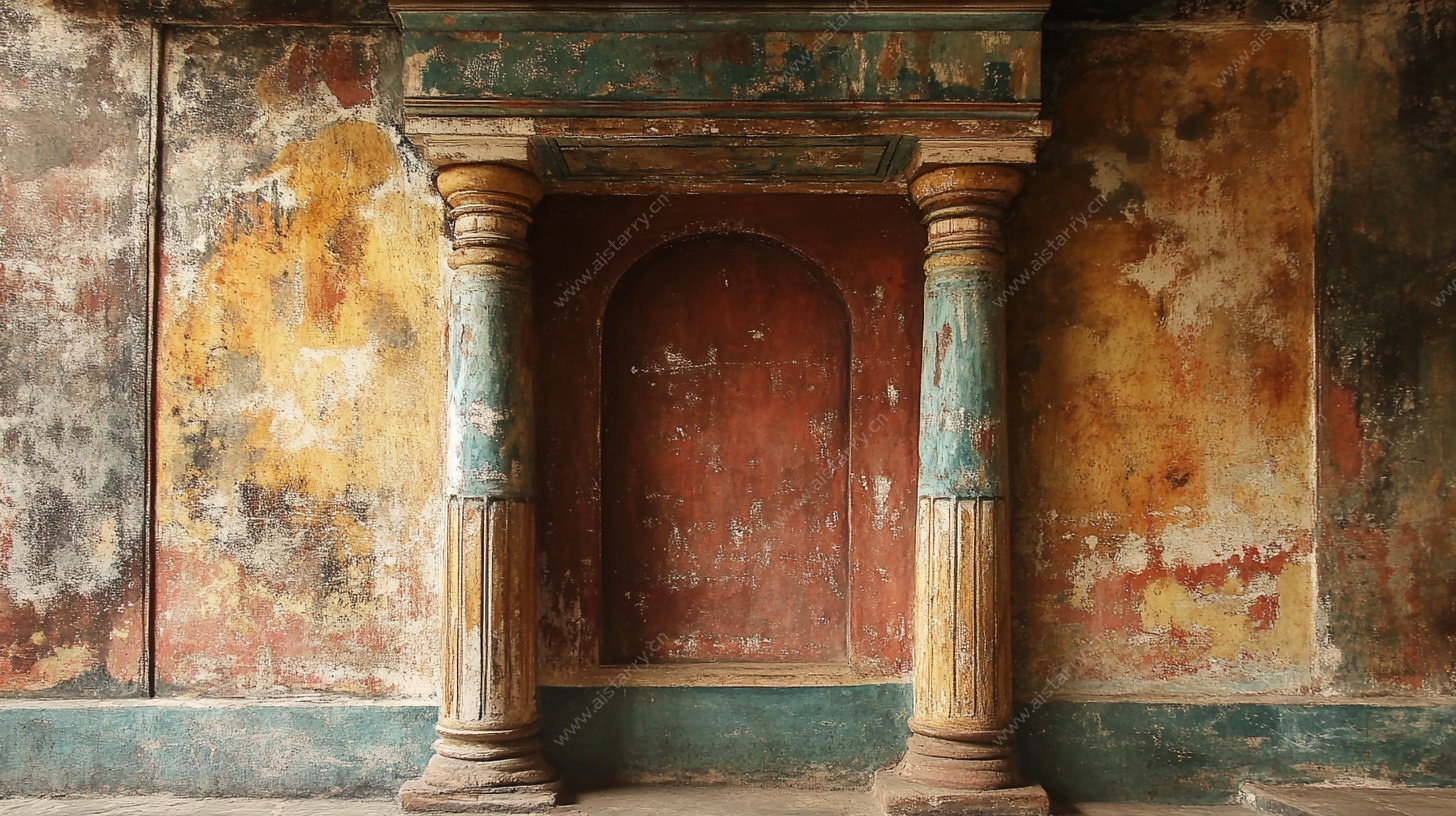 古老斑驳的门廊遗迹