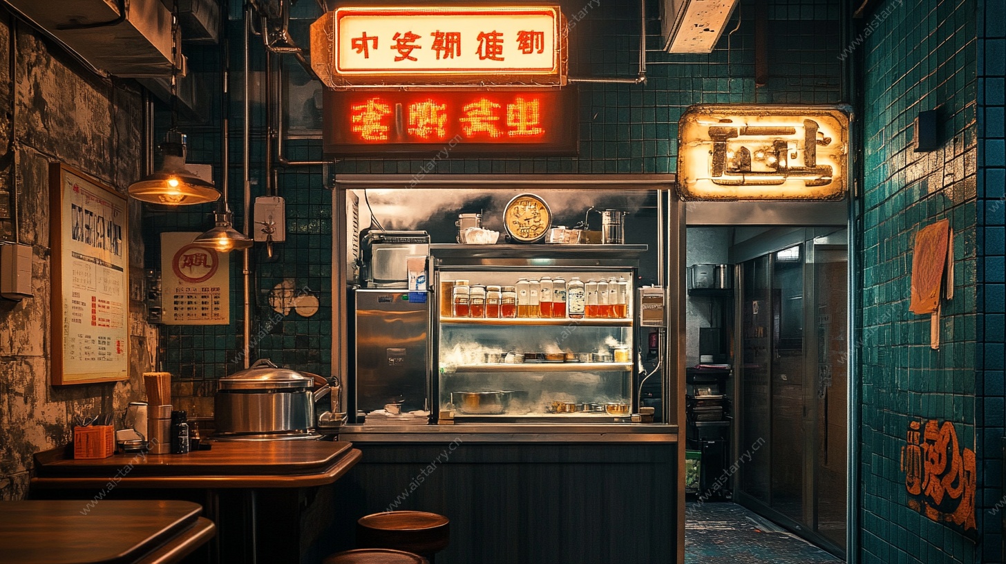 复古港式茶餐厅熟食档口