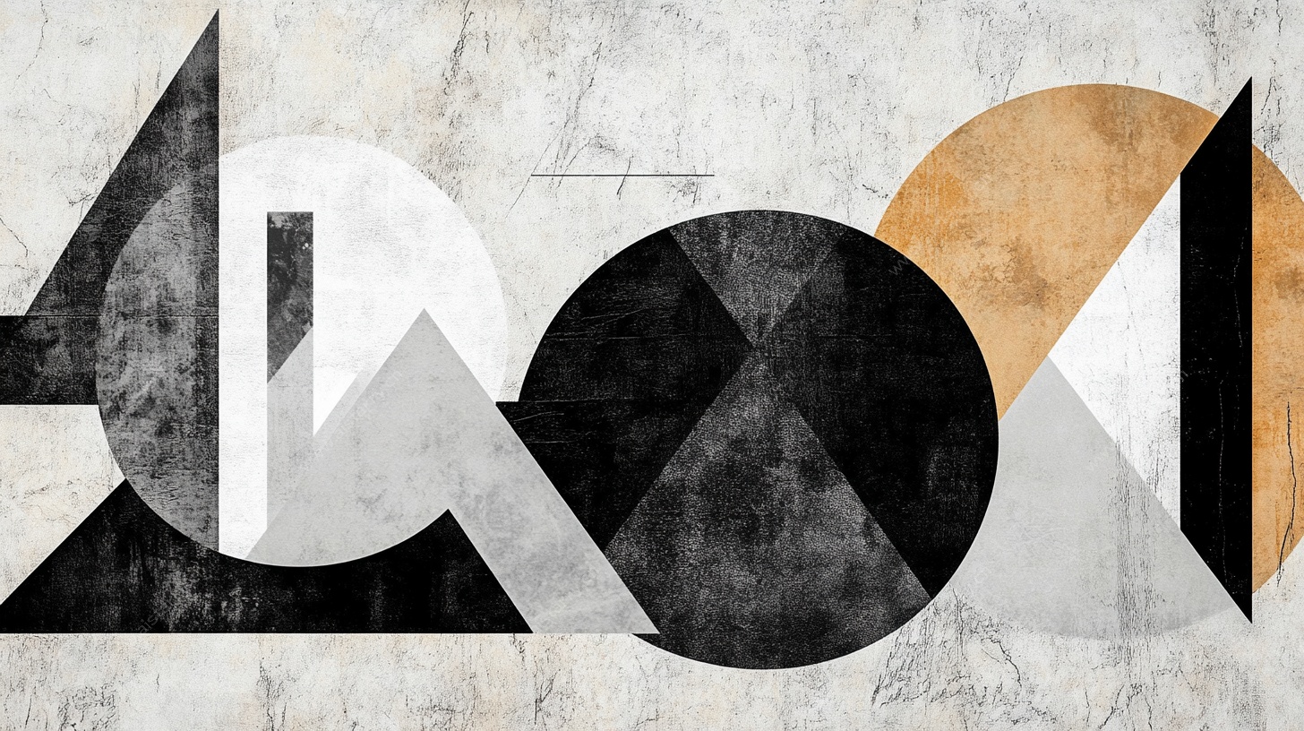 几何抽象艺术背景图