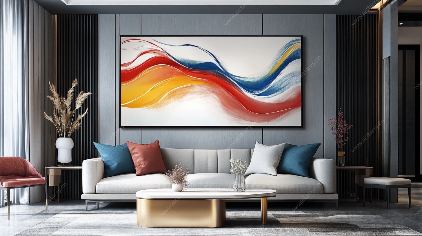 现代客厅抽象艺术挂画