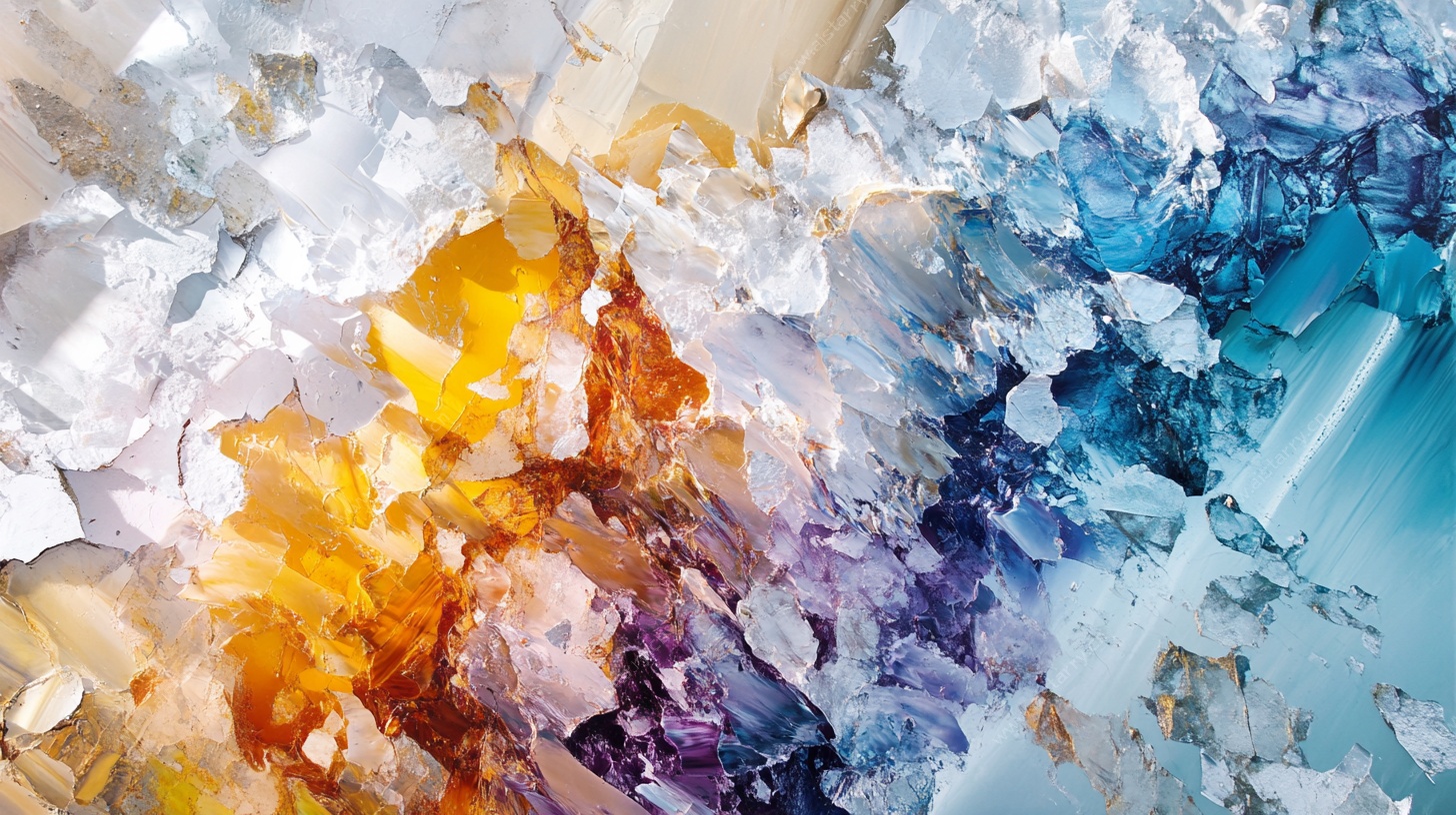 多彩晶体抽象艺术画面