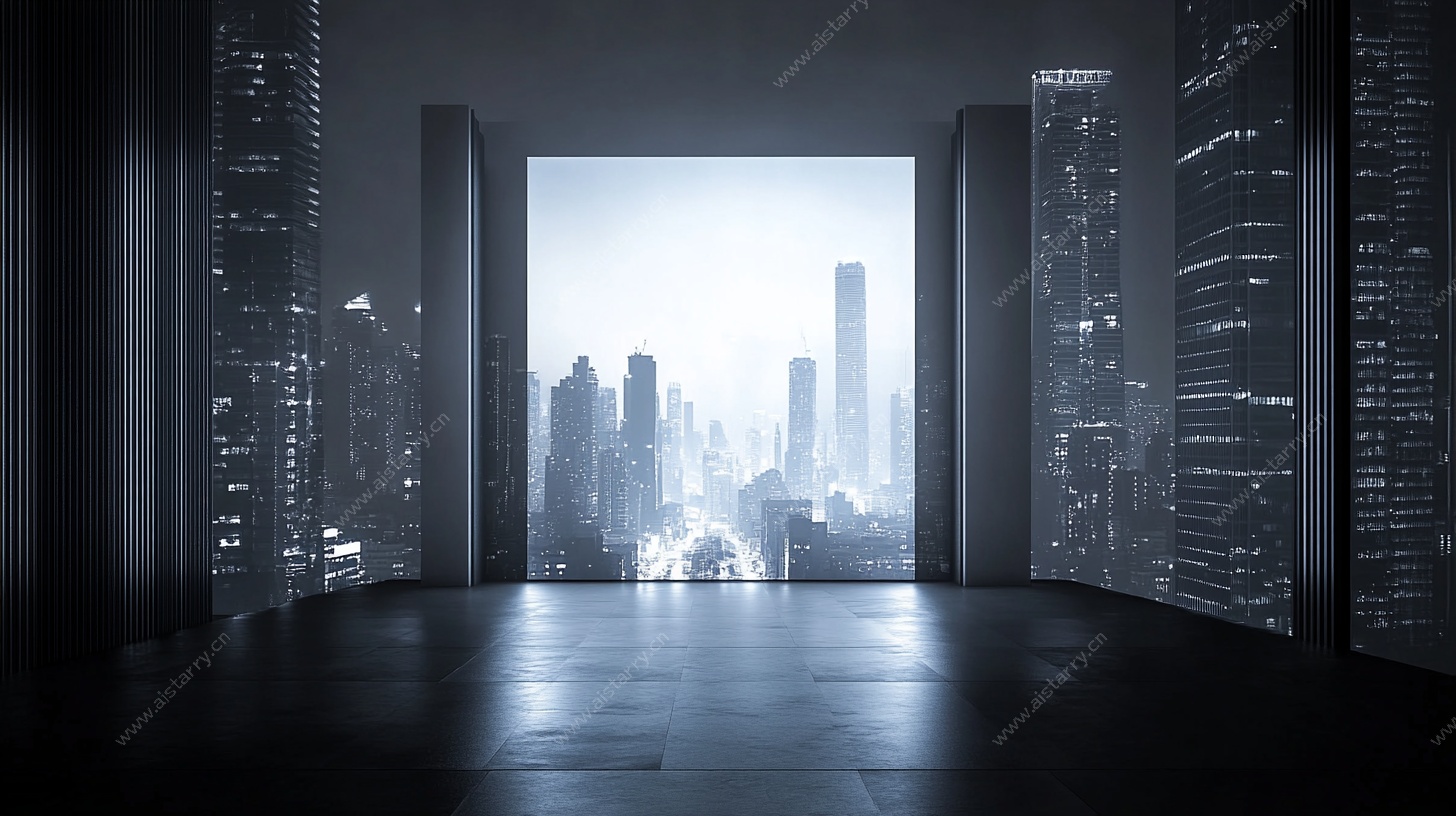 暗黑风格城市景观室内视角