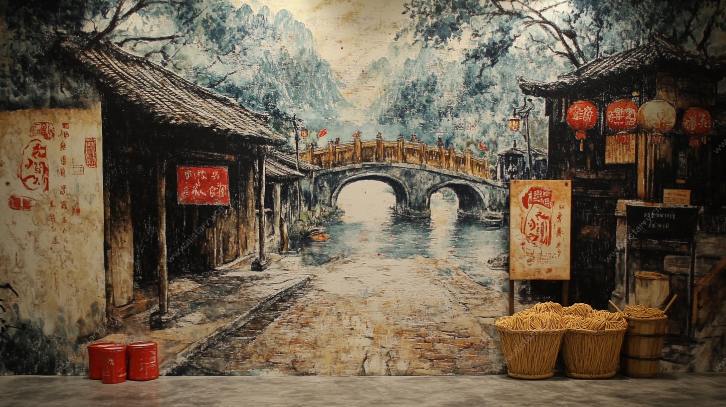 江南水乡古风街景画面