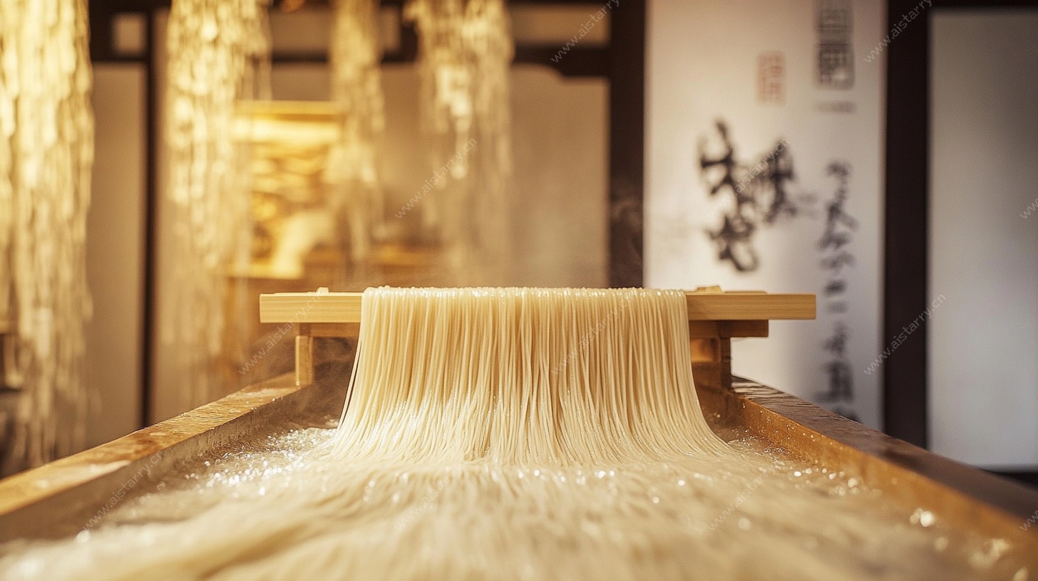 手工制作面条场景