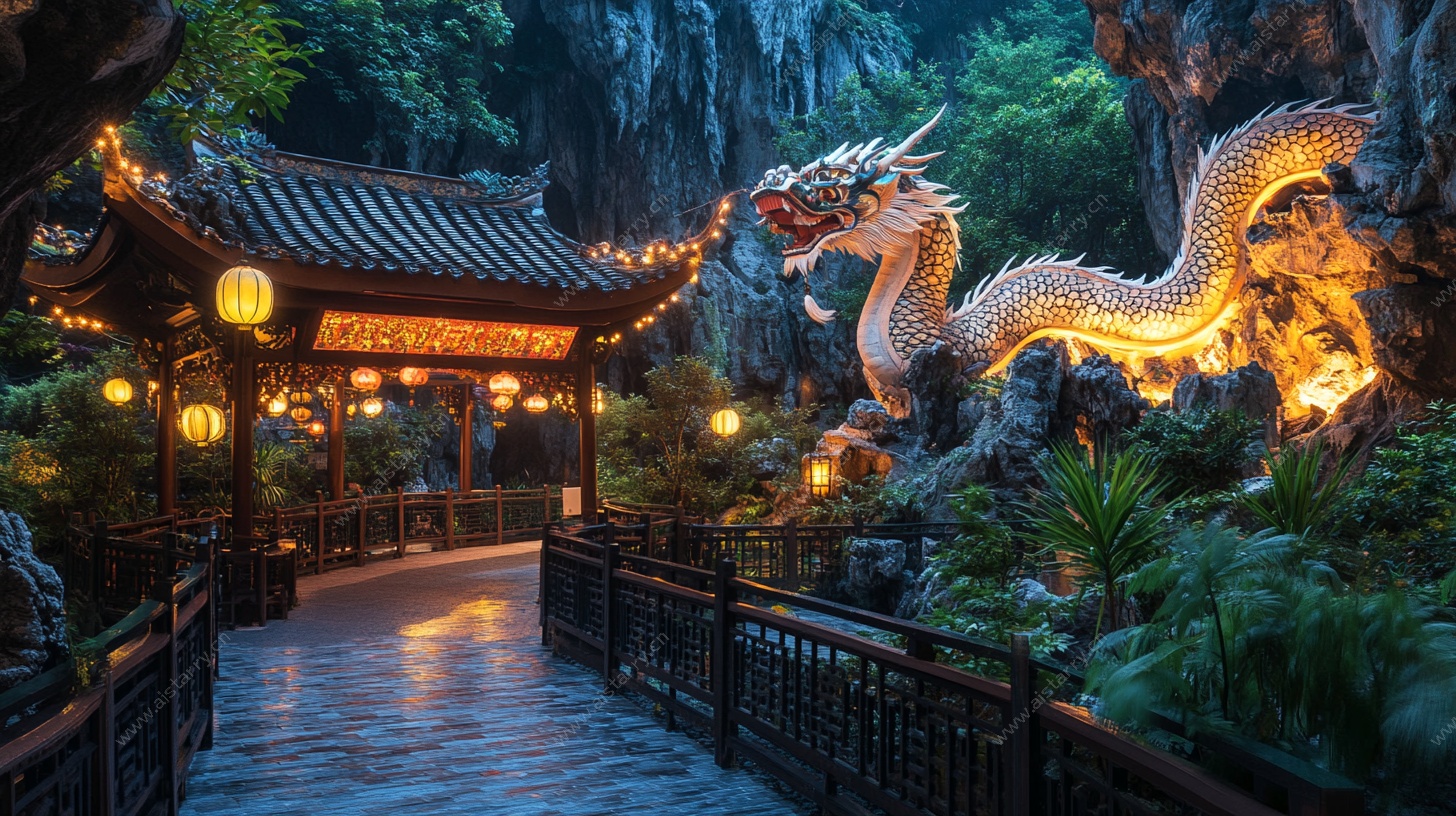 中式园林龙景景观