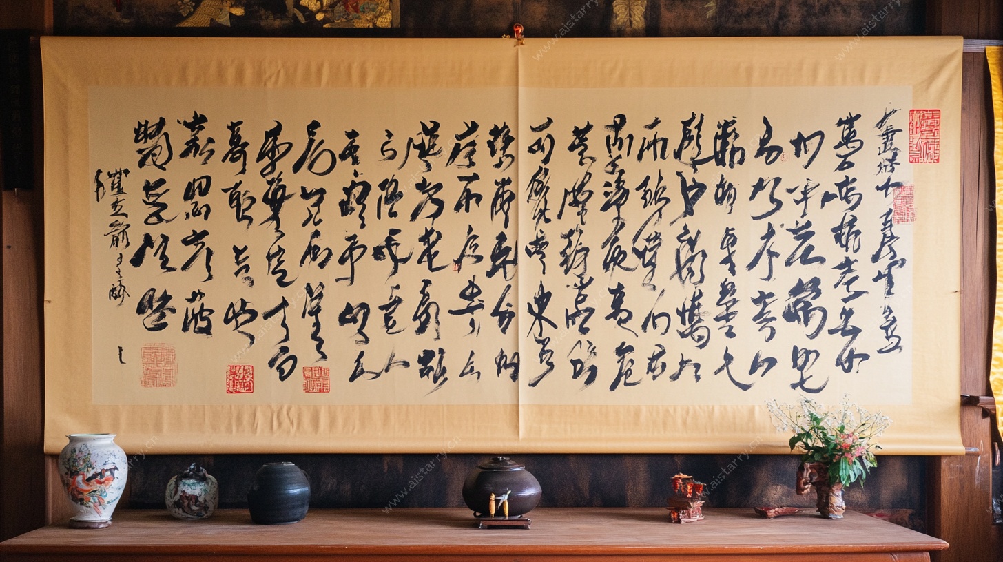 中式书法挂画 古朴雅致