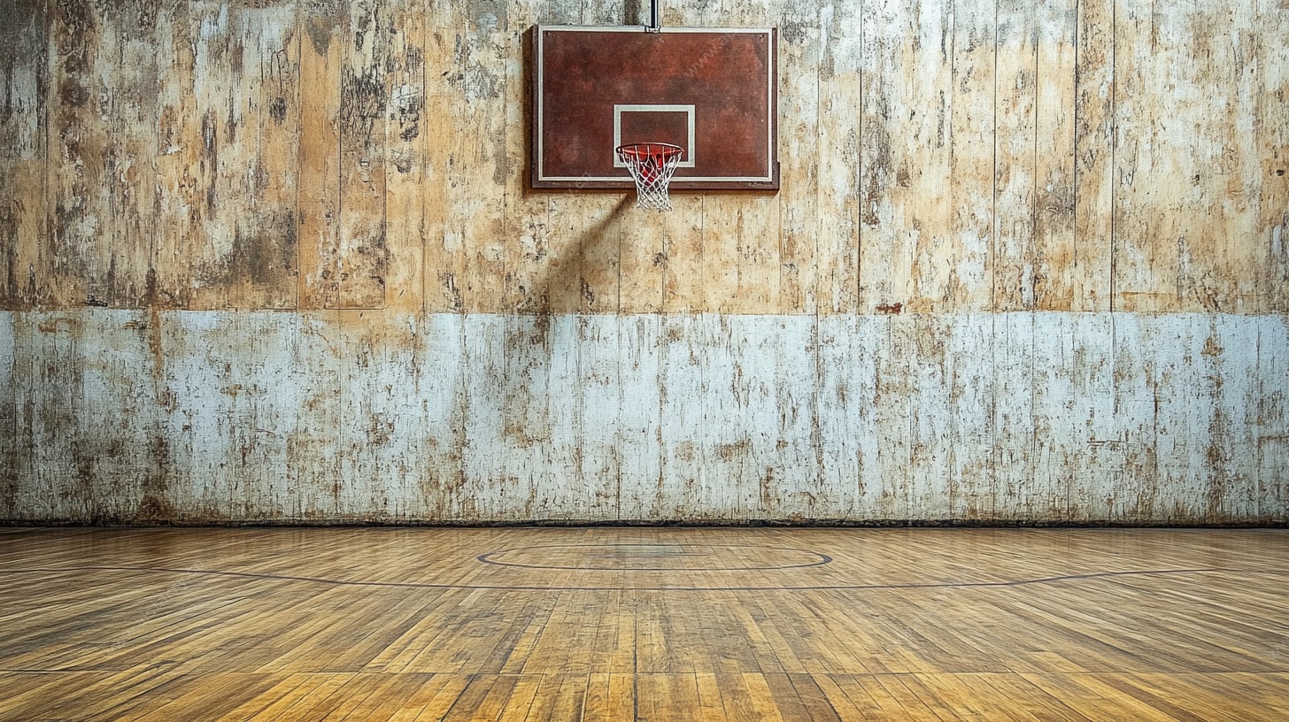 老旧篮球场内景