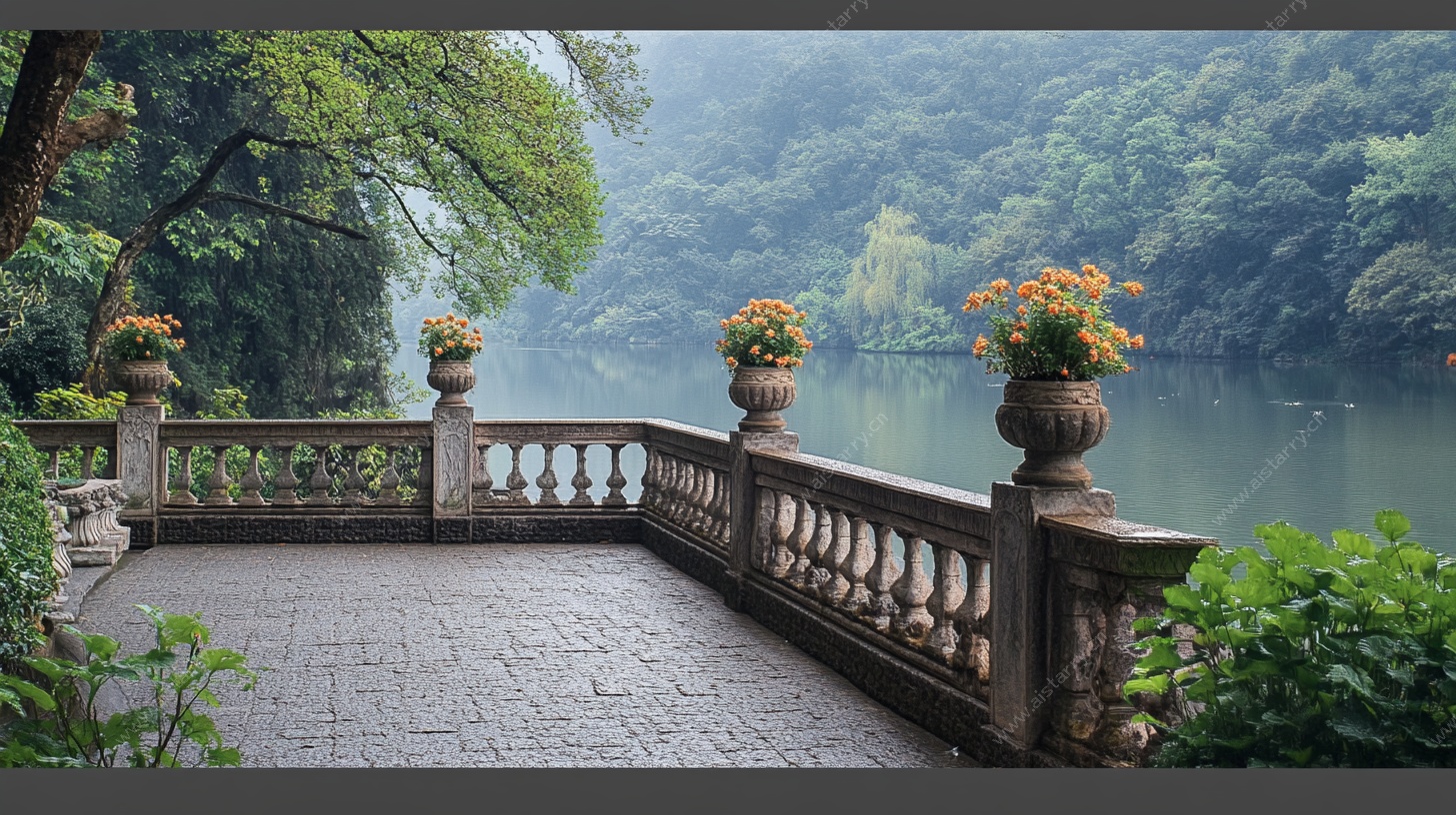 湖畔花园露台景观