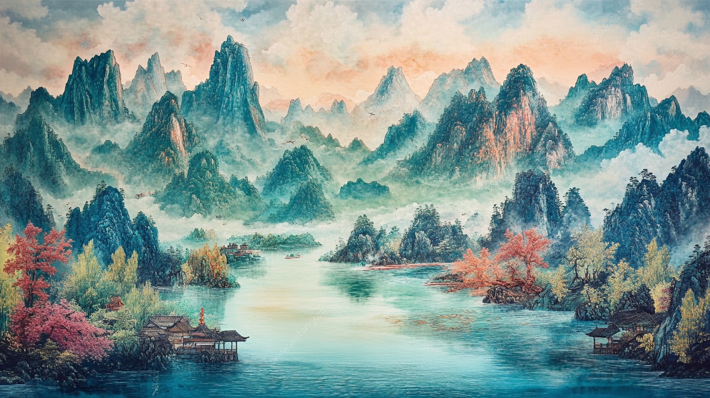 水墨山水风景画