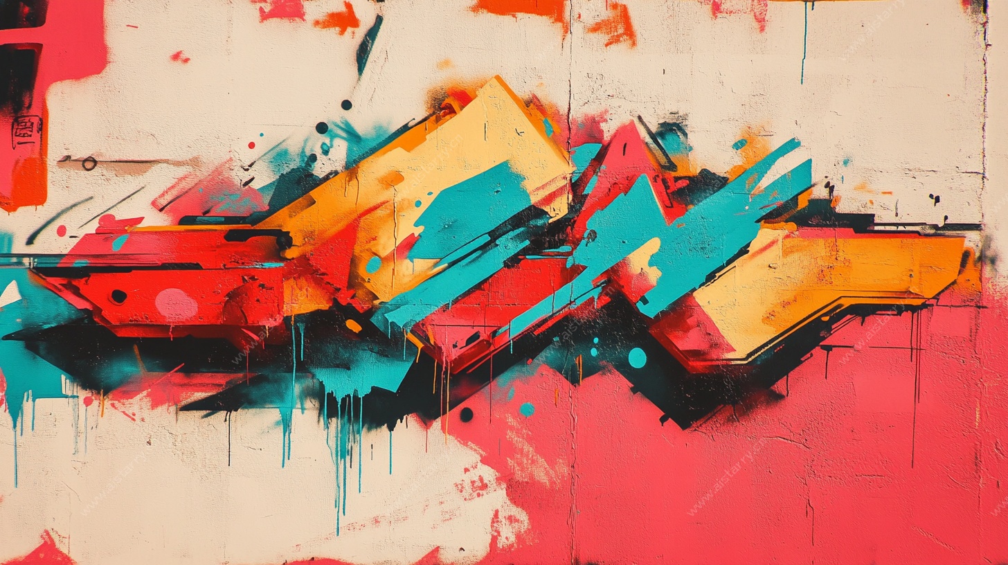 抽象涂鸦艺术画作