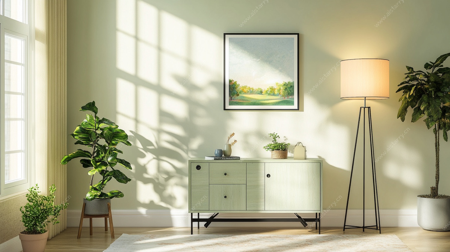 简约明亮的室内一角装饰