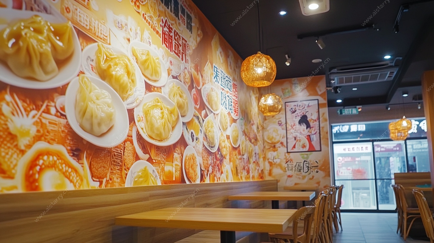 中式面点餐厅内部场景