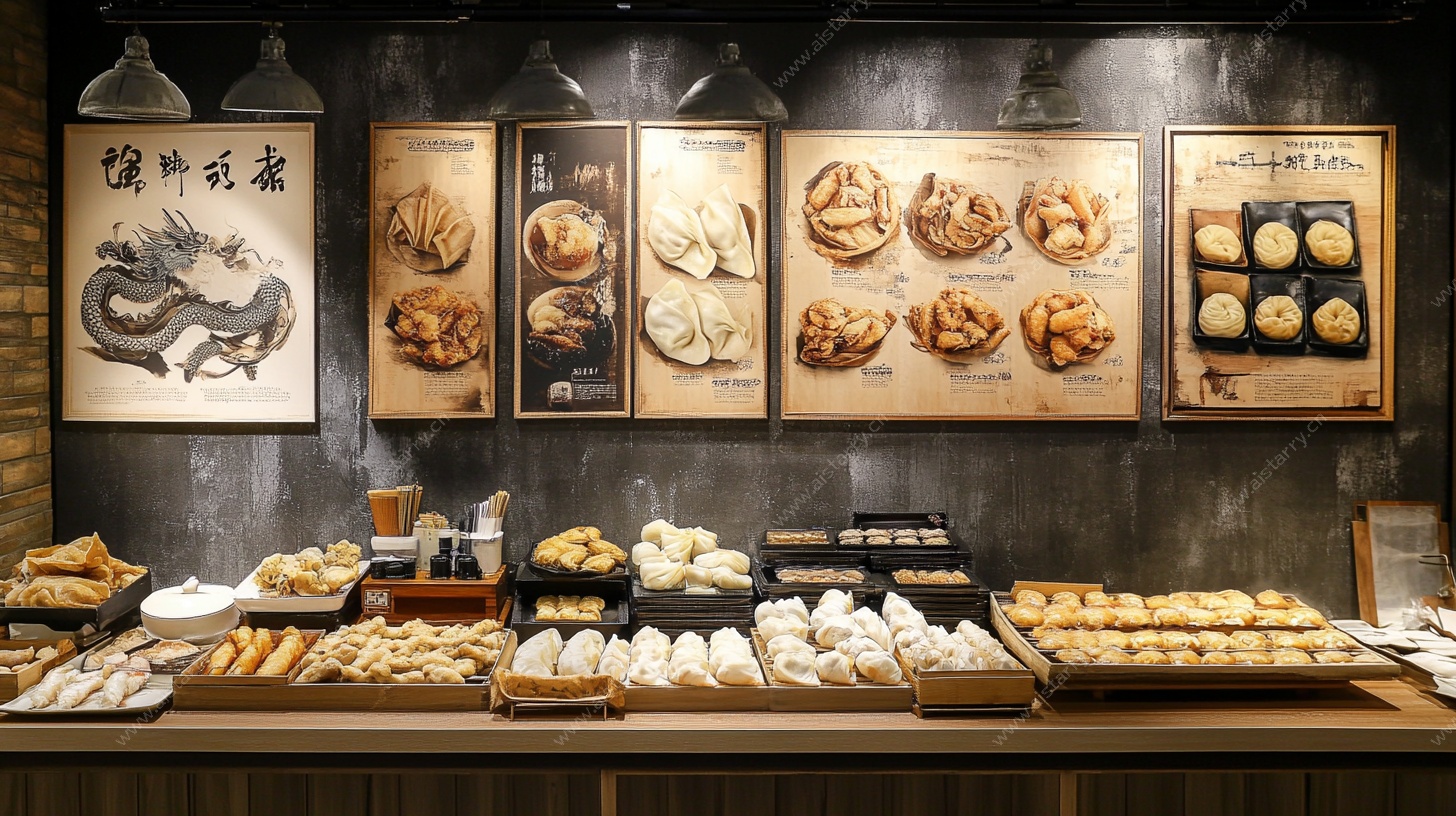 中式糕点店陈列展示