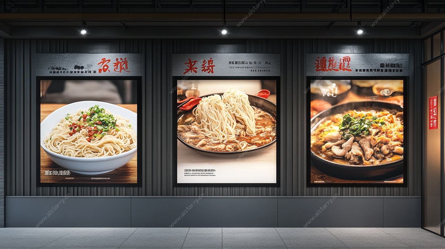 面馆美食海报展示