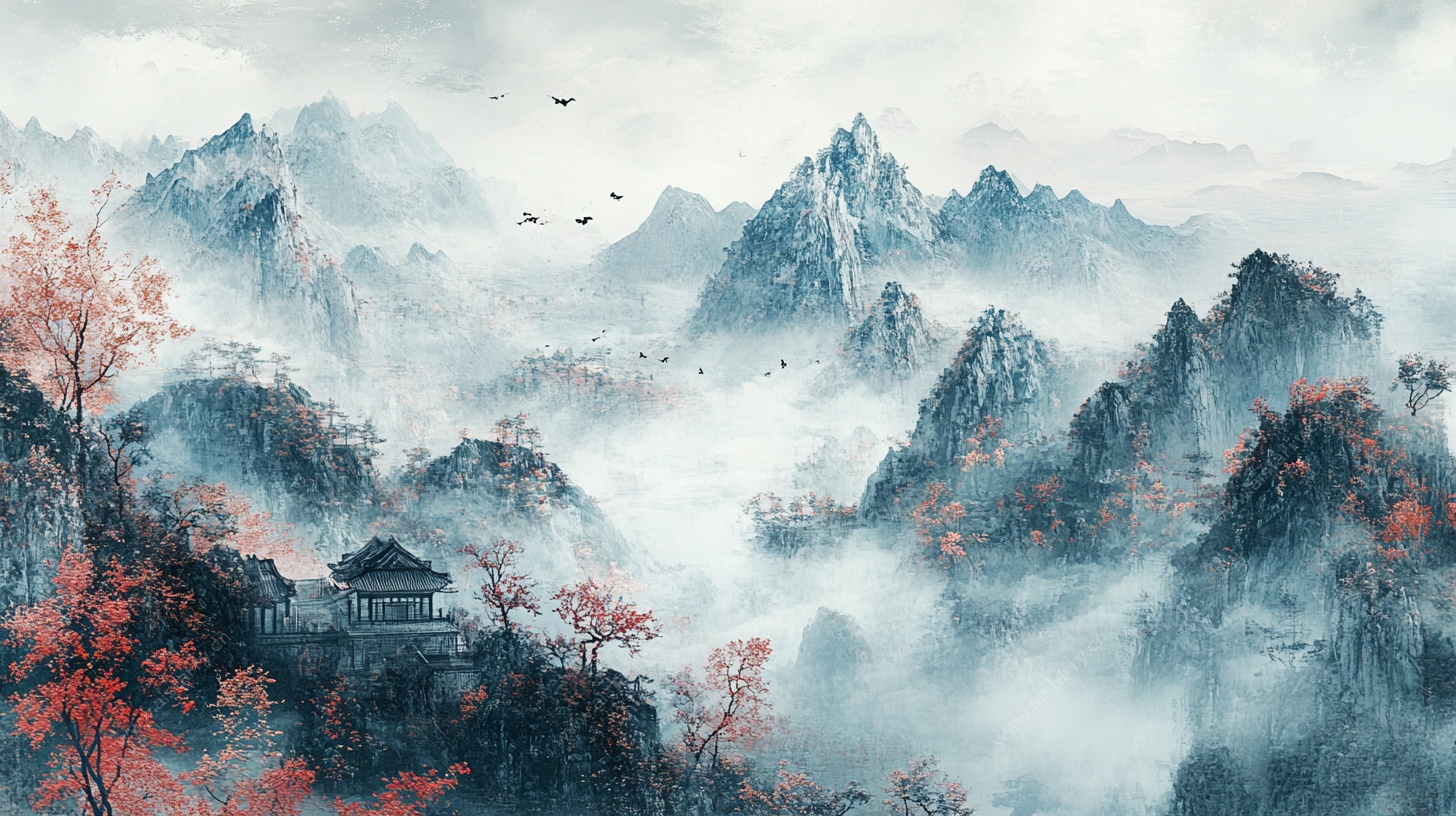 水墨山水意境图