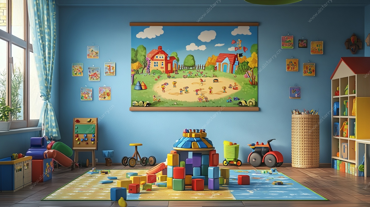 儿童房积木玩耍空间