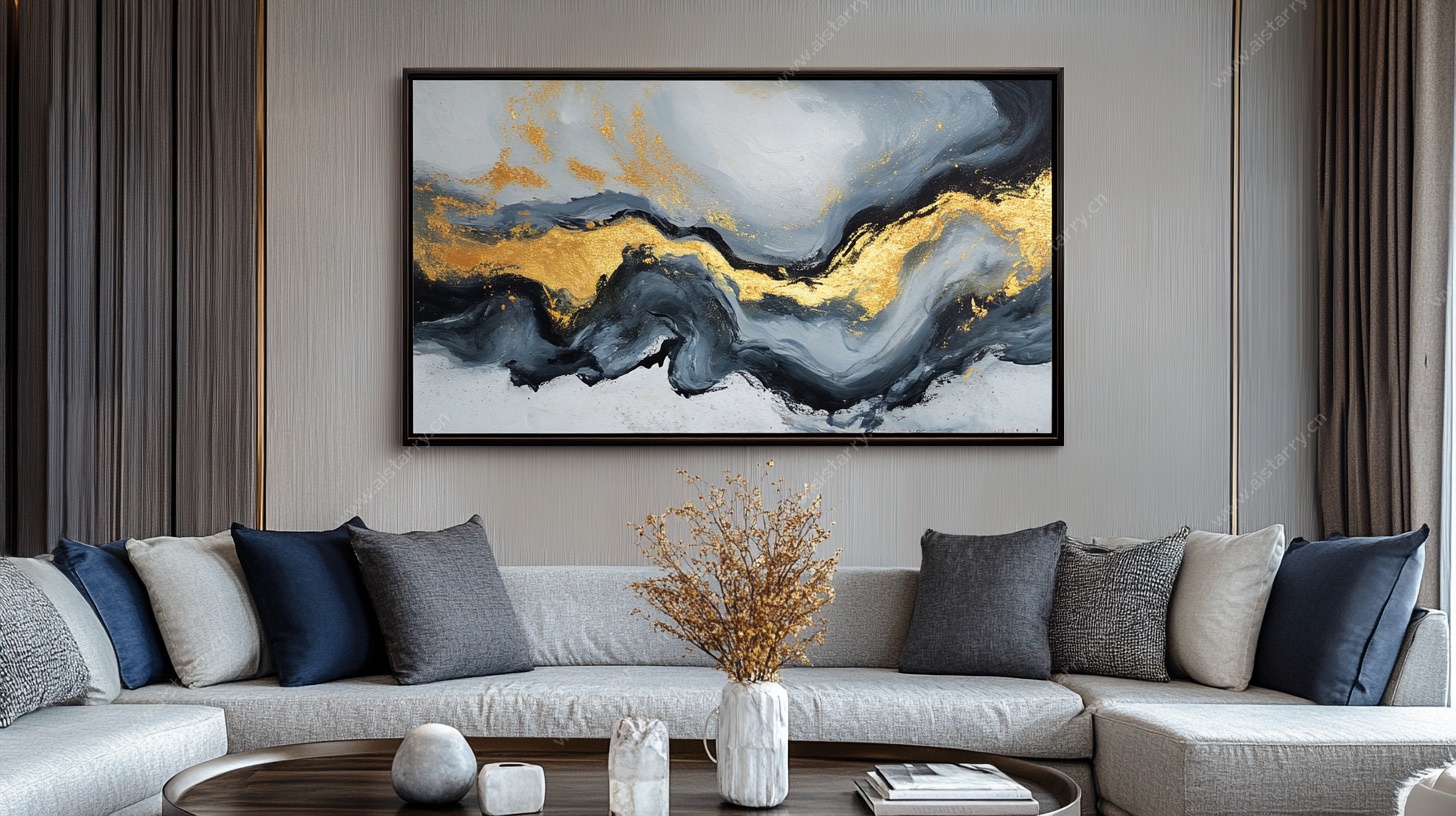 现代客厅抽象艺术挂画