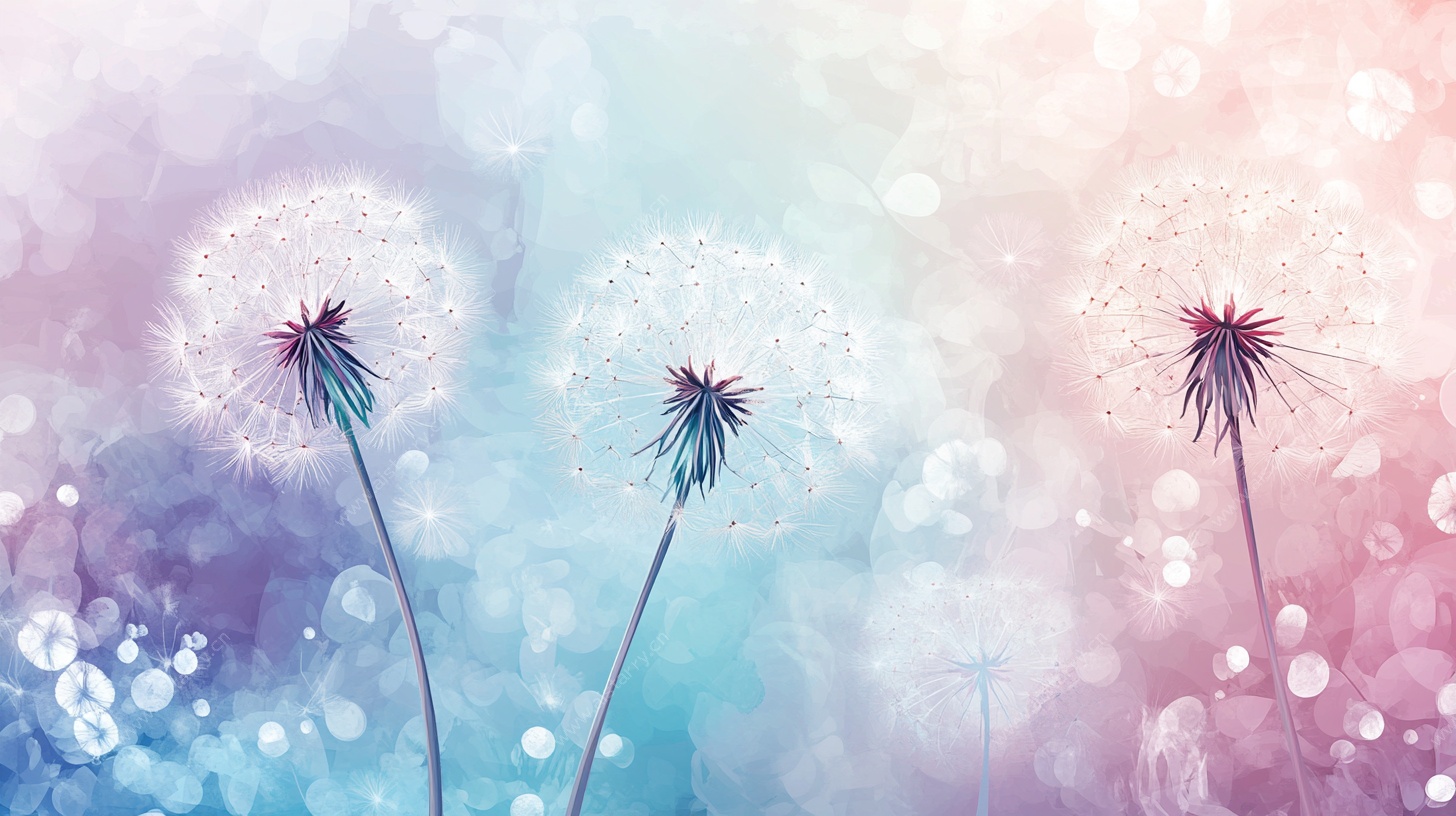 梦幻蒲公英背景图