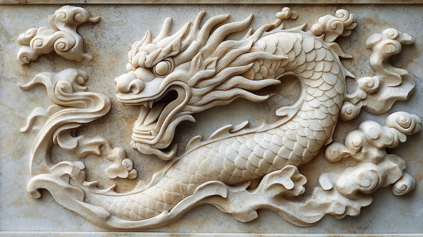 石雕龙纹浮雕