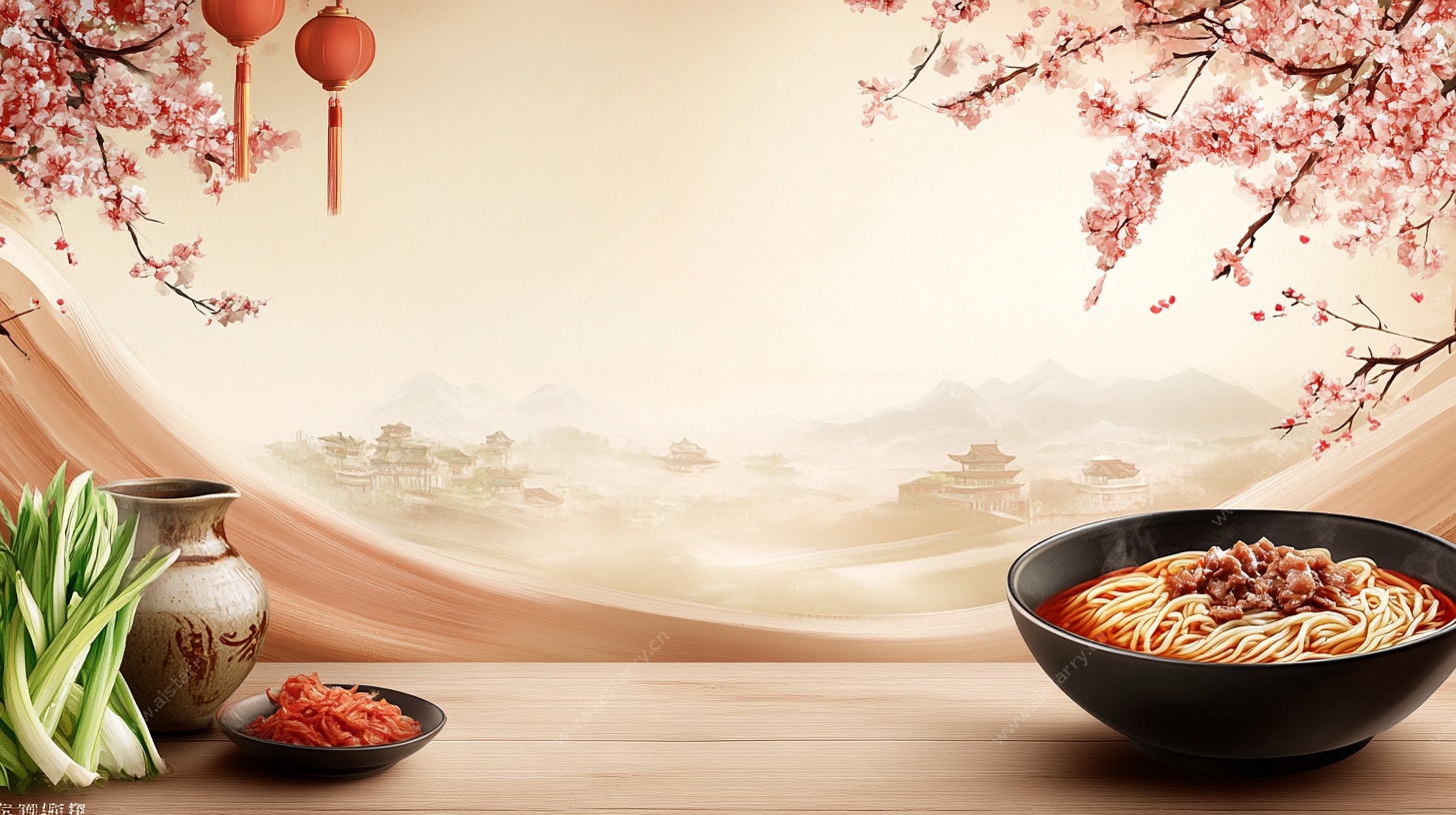 中式美食意境图