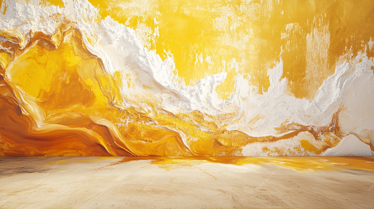 梦幻金黄流体艺术背景图