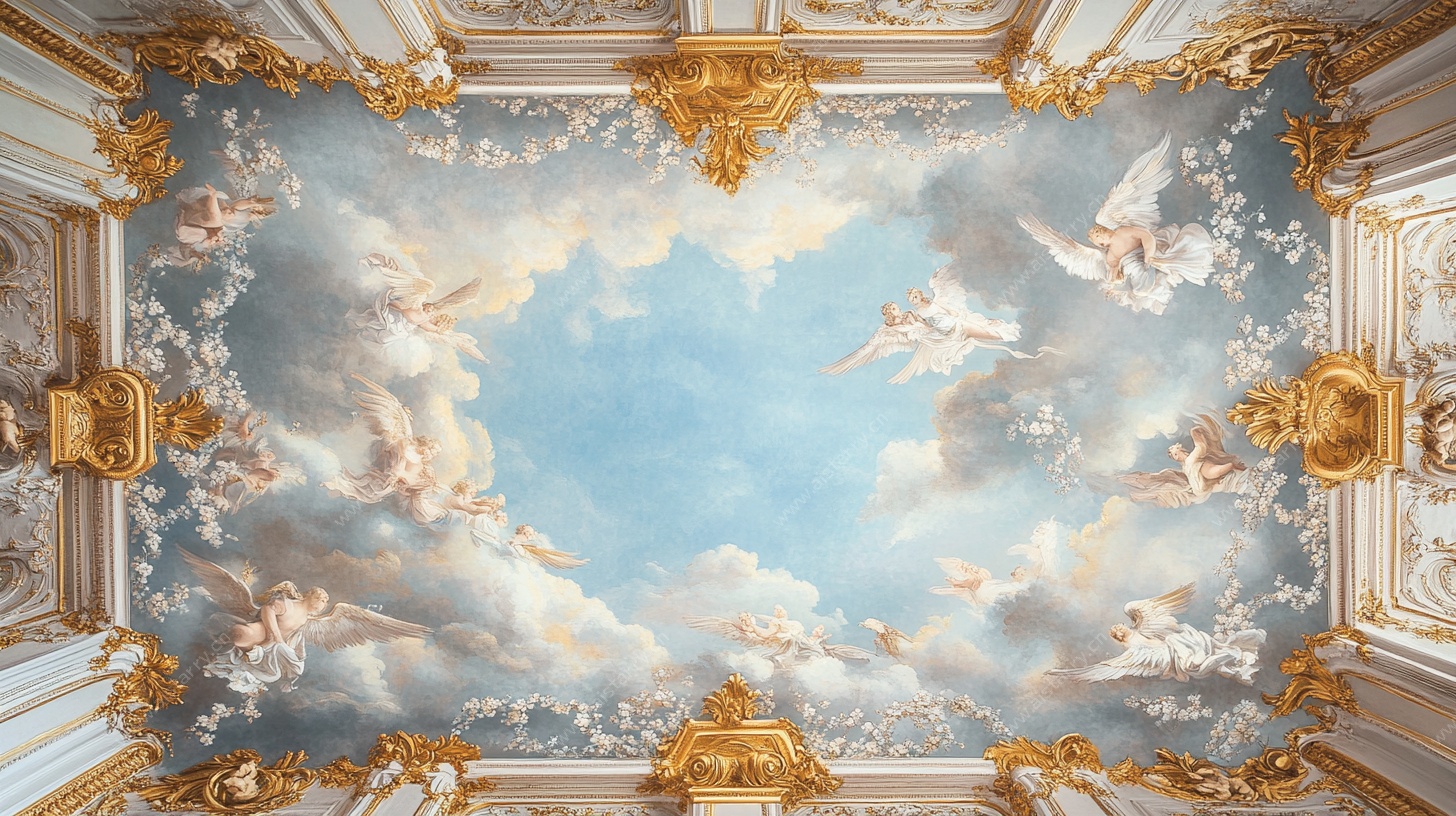 欧式华丽宫殿天花板壁画