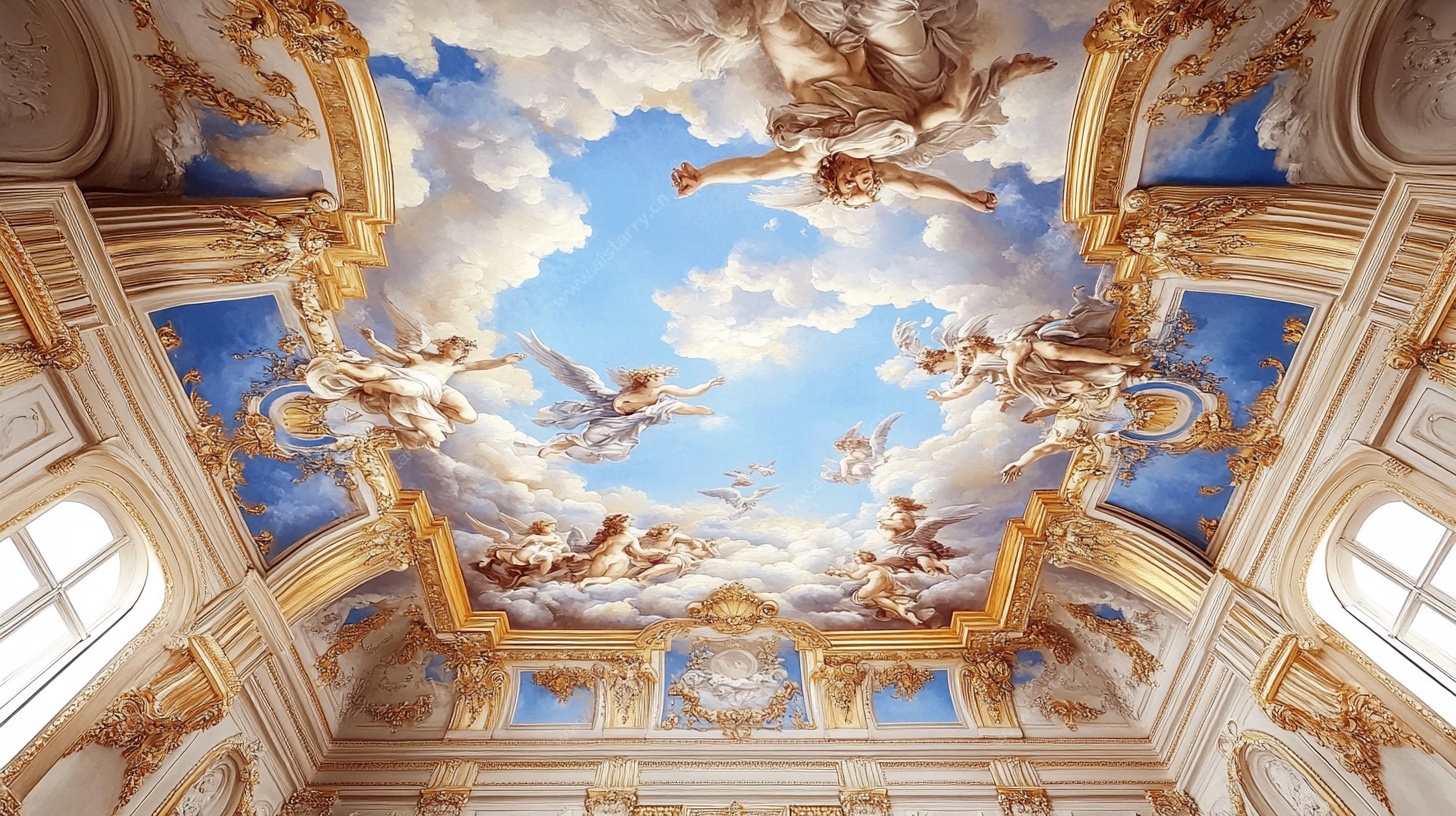 华丽古典天顶壁画艺术