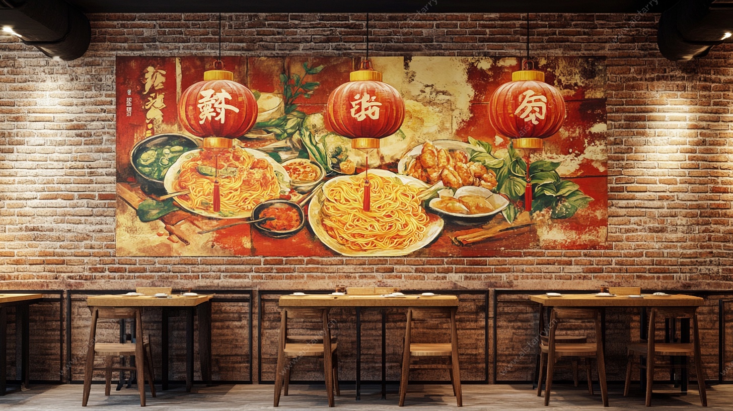 中式火锅餐厅墙面装饰画