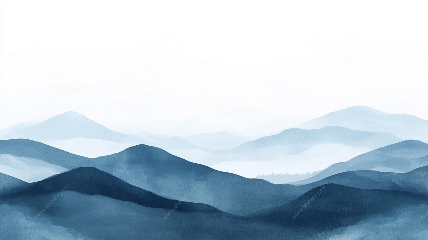 水墨远山风景图