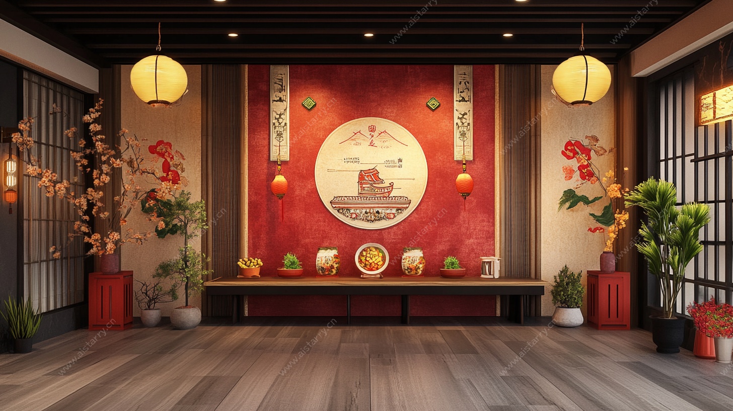 中式传统厅堂室内装饰图