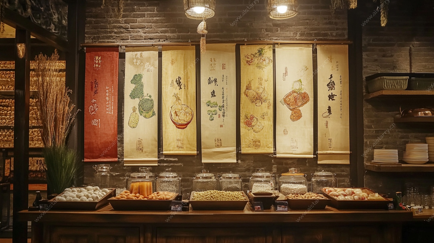 中式糕点铺内景展示