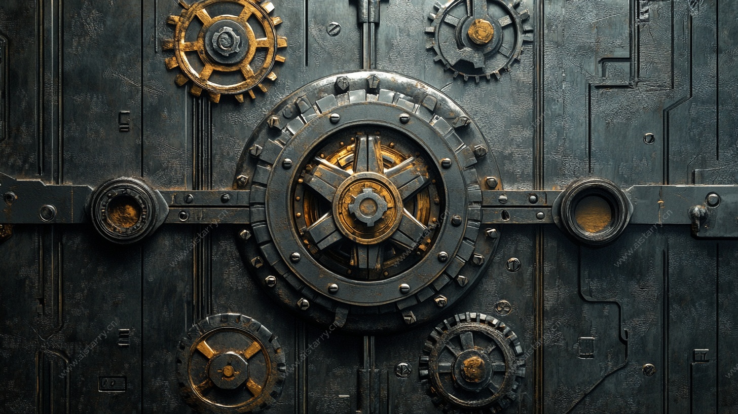 机械齿轮金属背景图