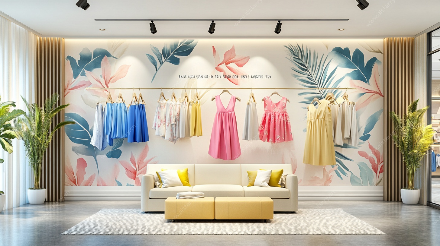 时尚女装店室内精美展示