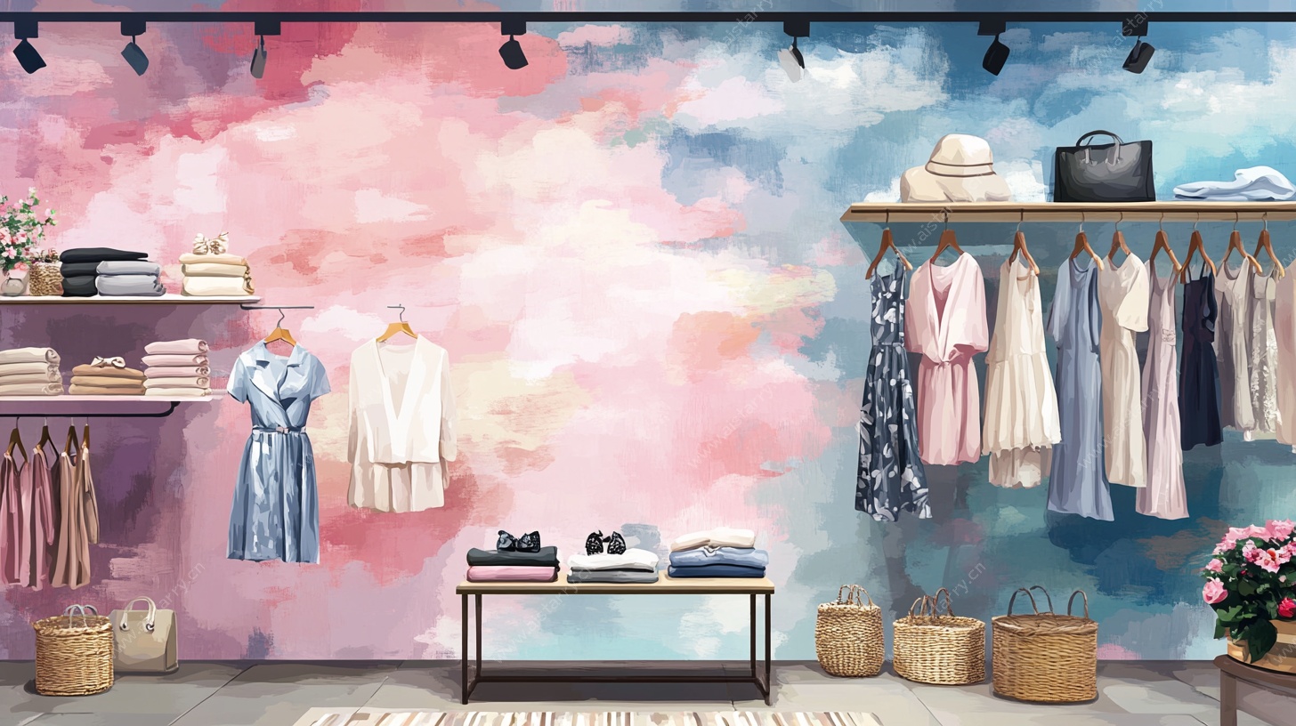 梦幻风时尚女装店室内场景