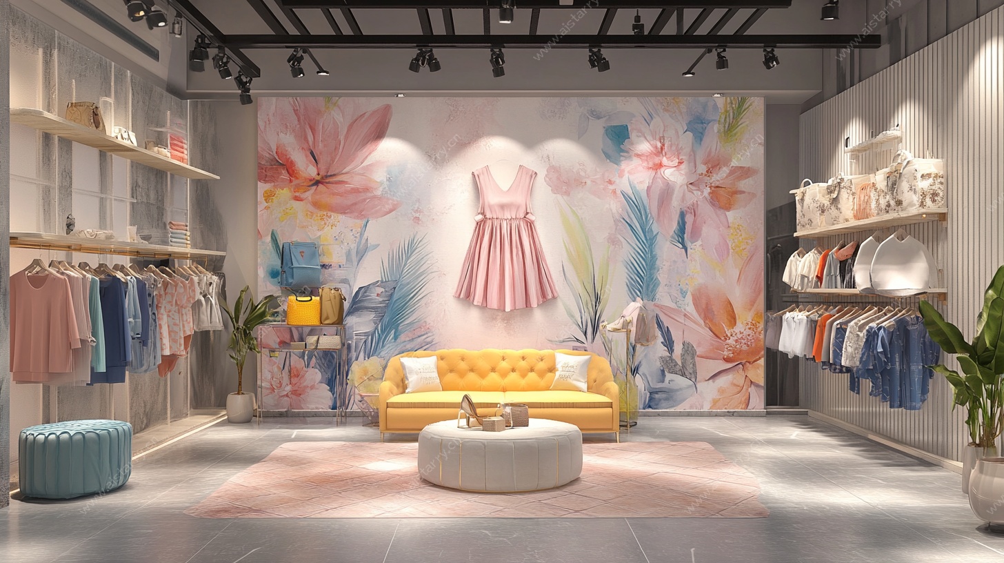 时尚女装店室内温馨场景