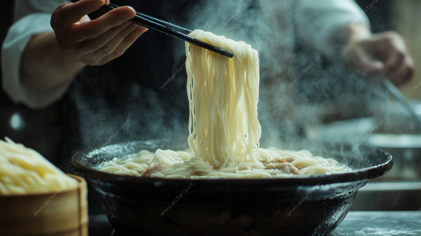 热气腾腾的手工拉面