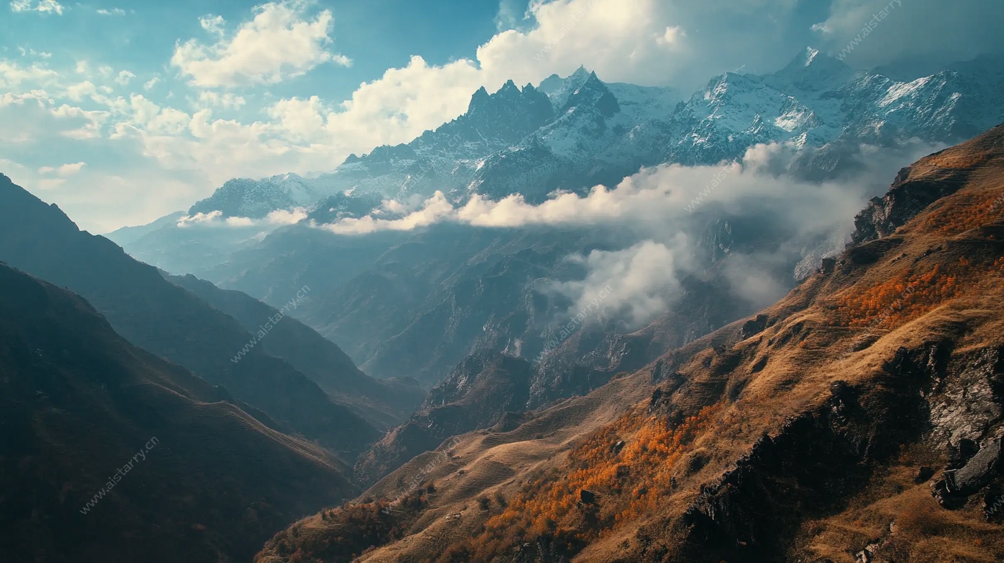 壮丽山间云海美景