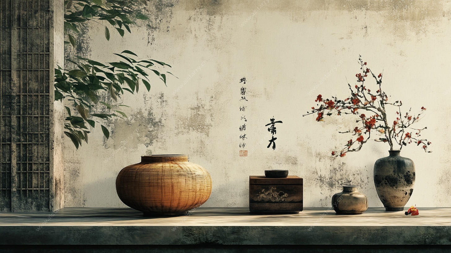 中式古风静物摆件