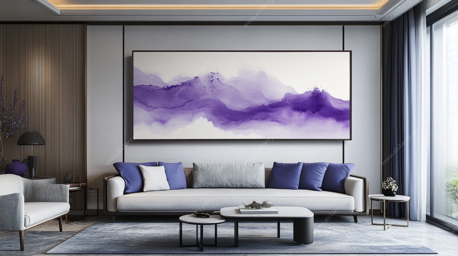 现代简约风客厅艺术挂画