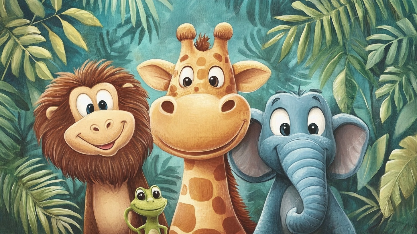 丛林动物卡通形象