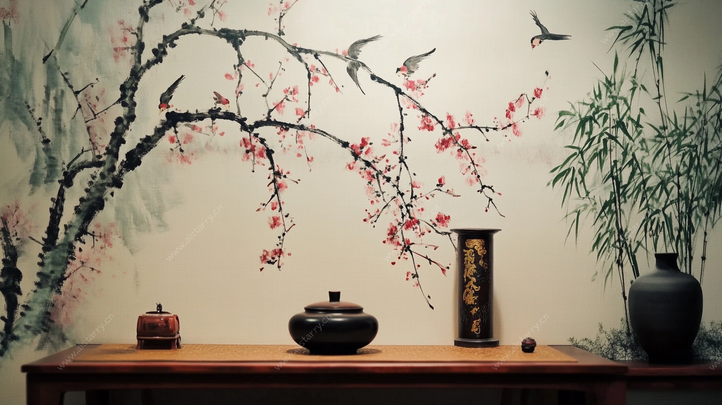 中式古风茶室雅致一角