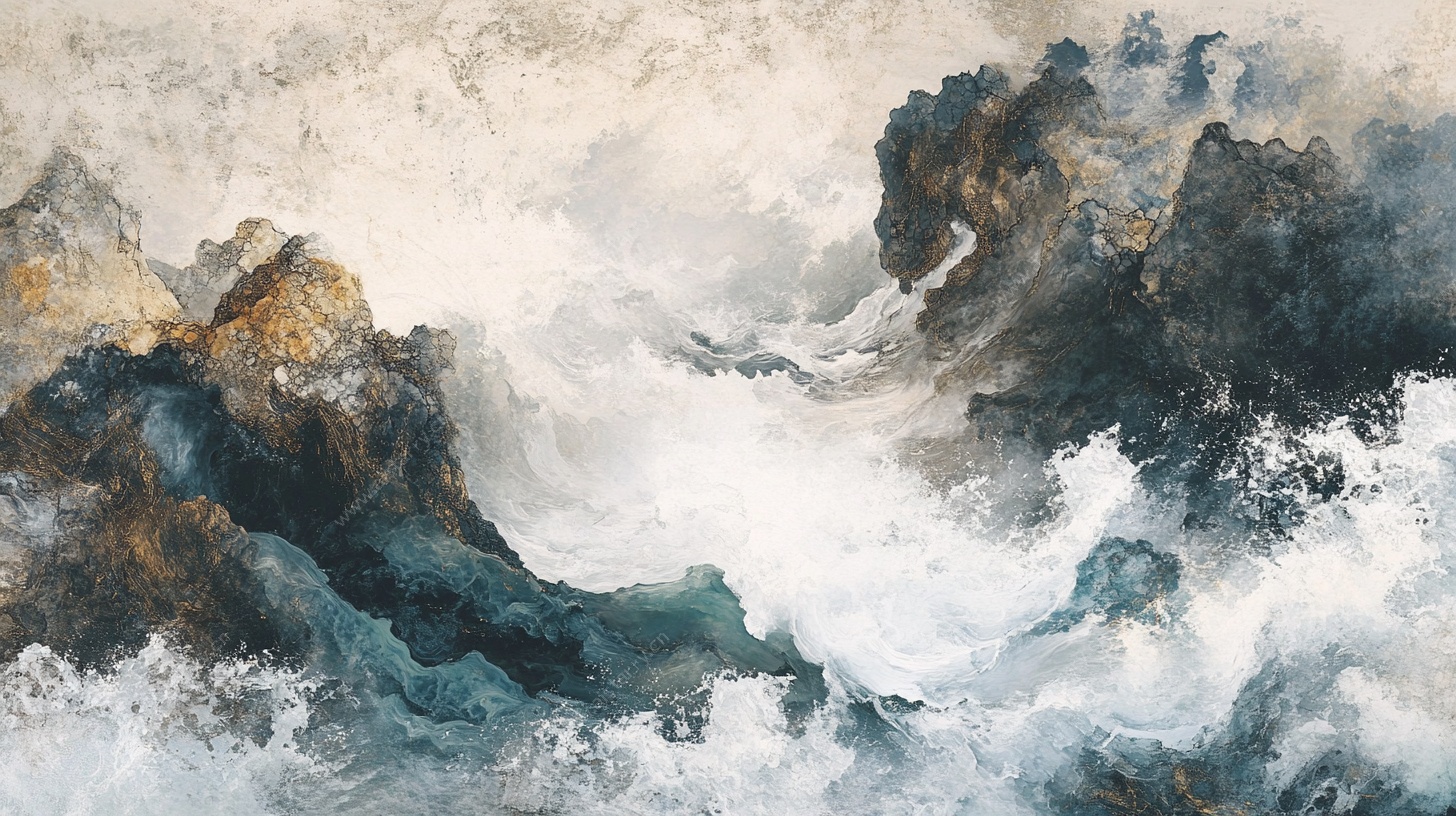 水墨山海意境图