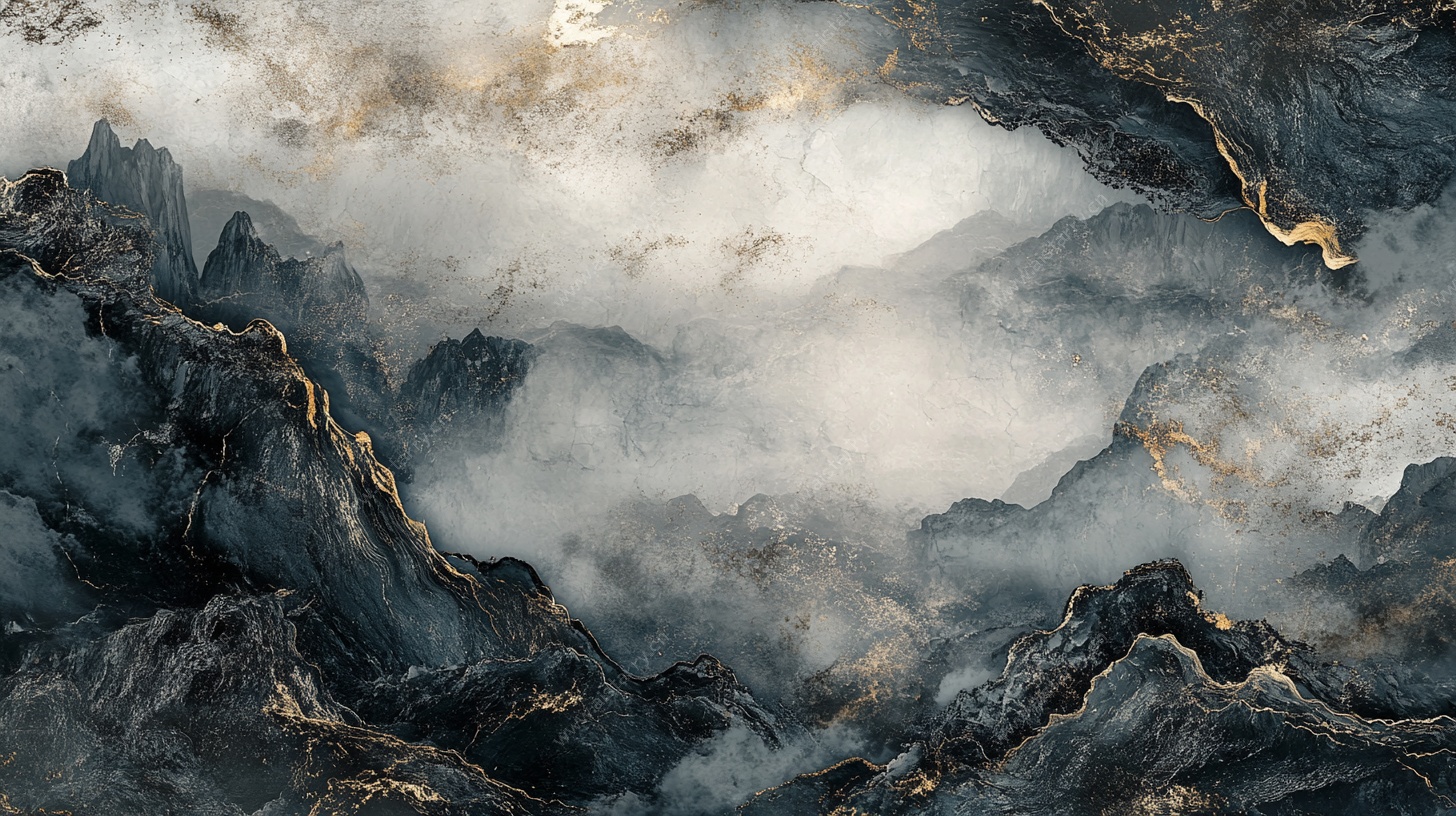 梦幻云海中的巍峨山脉