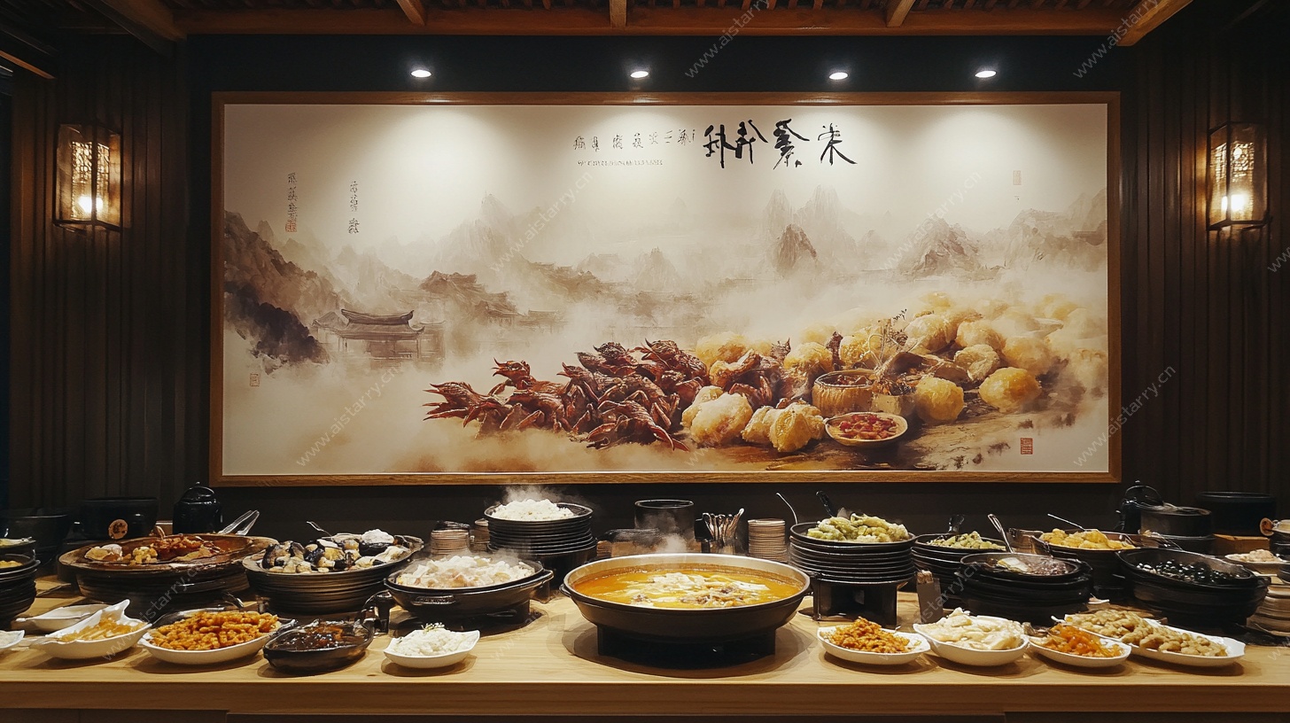 中式美食盛宴场景