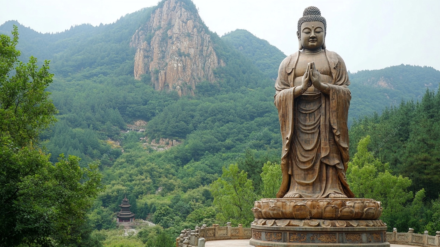 山间佛像 自然中的庄严