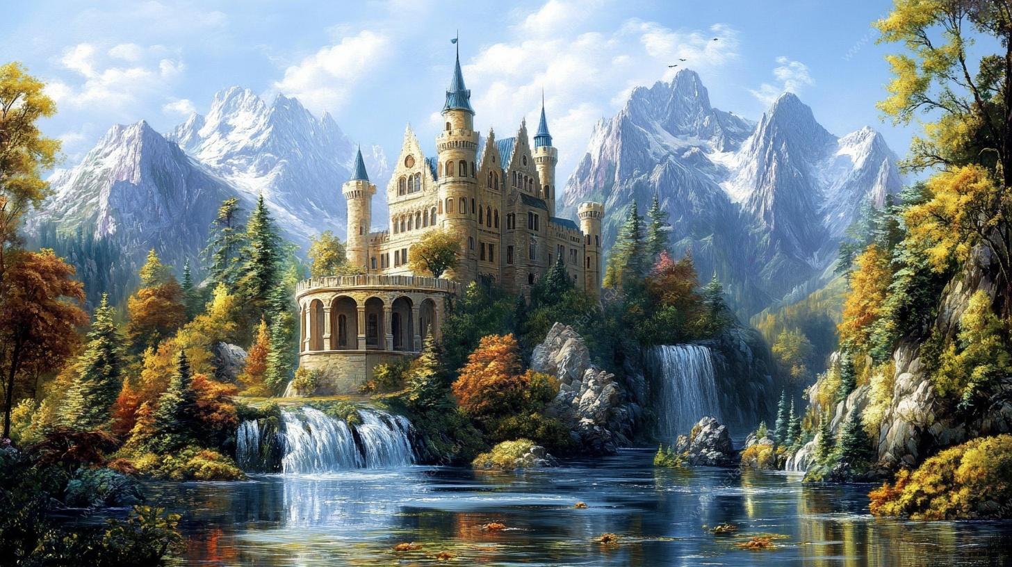 梦幻山水间的童话城堡