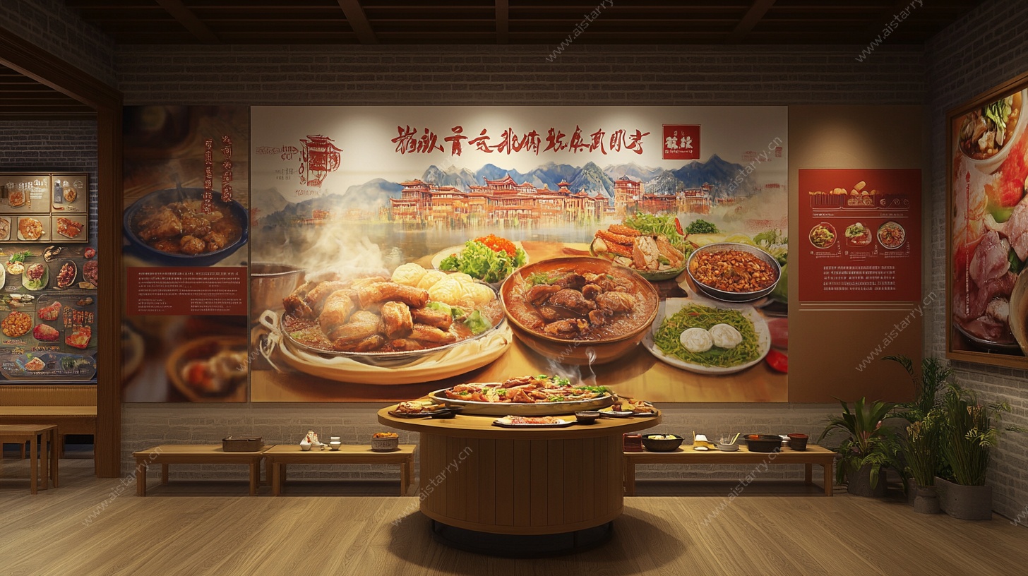 湘菜餐厅墙面装饰海报